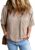 EVALESS Womens Vogue Quick Sleeve Shirts Outsized Knitted Tops Attractive V Neck Blouses for Girls Unfastened Informal