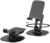 360 Diploma Rotating Cell Telephone Holder,Totally Adjustable Foldable Desktop Telephone Holder Stand Base,Foldable Desktop Cell Telephone Stands for iPhone15 14 13 Professional Xr Xs Max X Plus iPad Samsung (Black)