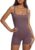 AUTOMET Womens Jumpsuits Unitard Bodysuits One Piece Shorts Rompers Yoga Sleeveless Backless Seamless Bodycon Outfits 2024