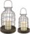 Stonebriar SB-5393C 2PC Wire METAL CLOCHE SET, Set of two, Brown