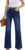 GRAPENT Womens Flare Denims Excessive Waisted Large Leg Saggy Jean for Girls Stretch Denim Pants