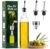 AOZITA 17oz Clear Glass Olive Oil Dispenser Bottle – 500ml Oil & Vinegar Cruet with Pourers and Funnel – Olive Oil Carafe Decanter for Kitchen