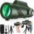 80×100 HD Monocular Telescope for Adults – Excessive Energy BAK-4 Prism & FMC Lens with Smartphone Adapter, Light-weight for Chicken Watching, Looking, Climbing