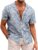 COOFANDY Men’s Hawaiian Floral Shirts Cotton Linen Button Down Tropical Holiday Beach Shirts