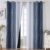 Estelar Textiler Navy Blue and Greyish White Blackout Curtains for Bed room 84 Inches Lengthy, Full Room Darkening Grommet Curtains for Residing Room,Thermal Insulated Ombre Drapes,52Wx84L,2 Panels