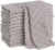 Homaxy 12 Pack Kitchen Dish Cloths(10 x 10 Inches, Gray), Tremendous Tender and Absorbent Coral Velvet Dish Towels, Nonstick Oil Quick Drying Kitchen Cleansing Cloths, Lint Free Family Dishcloths