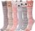 MOGGEI 6 Pairs Kids Girls Knee High Socks Gift Long Crazy Silly Tall Funny Boot Cute Animal Child Fun Socks