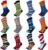 Jeasona Mens Humorous Enjoyable Loopy Funky Gown Crew Socks Items for Males Dad Grandpa